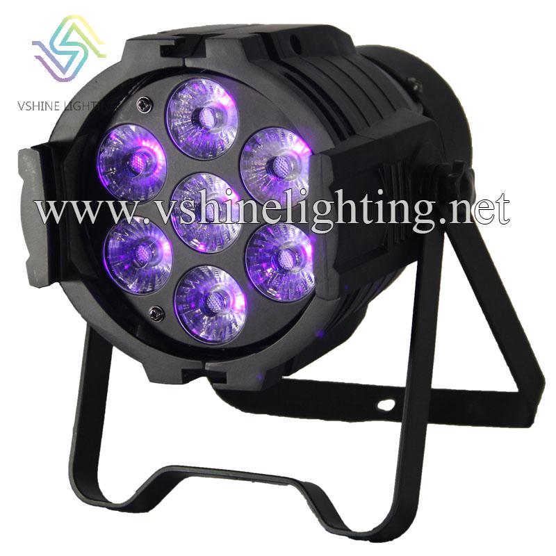QT-P47 7PCS LED Par Can RGBWAUV 6in1  Indoor LED Par light